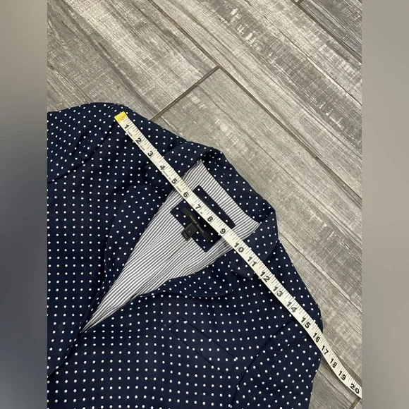 J. Crew 100% Linen Navy & White Polka Dot Regent Blazer Jacket size 8 - Picture 3 of 12